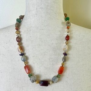Real stones beaded necklace